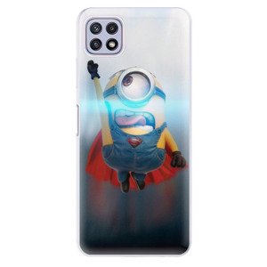 Odolné silikonové pouzdro iSaprio - Mimons Superman 02 - Samsung Galaxy A22 5G