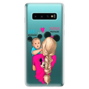 Odolné silikonové pouzdro iSaprio - Mama Mouse Blonde and Boy - Samsung Galaxy S10