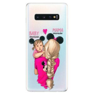 Odolné silikonové pouzdro iSaprio - Mama Mouse Blond and Girl - Samsung Galaxy S10+