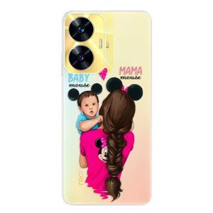 Odolné silikonové pouzdro iSaprio - Mama Mouse Brunette and Boy - Realme C55