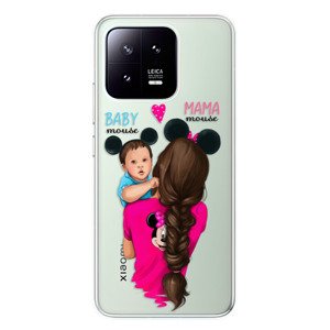 Odolné silikonové pouzdro iSaprio - Mama Mouse Brunette and Boy - Xiaomi 13