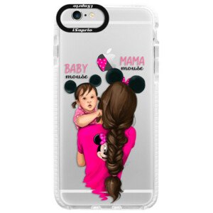 Silikonové pouzdro Bumper iSaprio - Mama Mouse Brunette and Girl - iPhone 6/6S