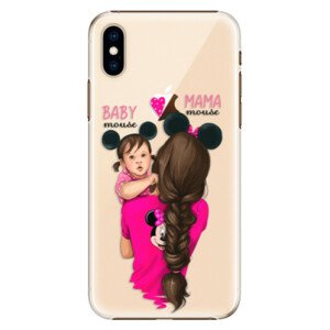 Plastové pouzdro iSaprio - Mama Mouse Brunette and Girl - iPhone XS