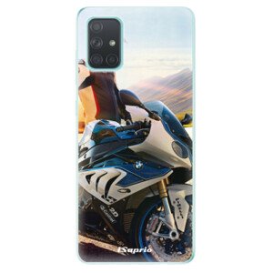 Odolné silikonové pouzdro iSaprio - Motorcycle 10 - Samsung Galaxy A71