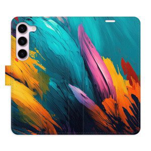 Flipové pouzdro iSaprio - Orange Paint 02 - Samsung Galaxy S23 5G