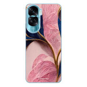 Odolné silikonové pouzdro iSaprio - Pink Blue Leaves - Honor 90 Lite 5G