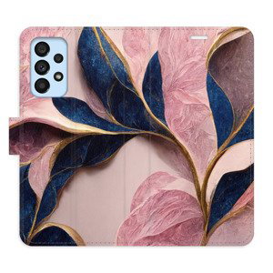 Flipové pouzdro iSaprio - Pink Leaves - Samsung Galaxy A53 5G