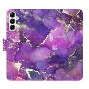 Flipové pouzdro iSaprio - Purple Marble - Samsung Galaxy A14 / A14 5G