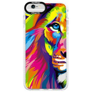 Silikonové pouzdro Bumper iSaprio - Rainbow Lion - iPhone 6 Plus/6S Plus