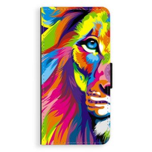 Flipové pouzdro iSaprio - Rainbow Lion - Huawei Ascend P8