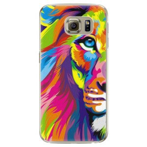 Plastové pouzdro iSaprio - Rainbow Lion - Samsung Galaxy S6