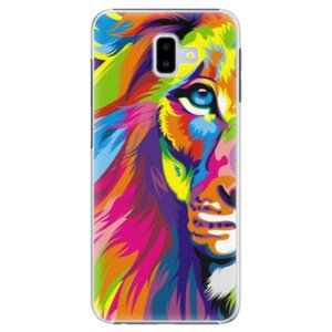 Plastové pouzdro iSaprio - Rainbow Lion - Samsung Galaxy J6+