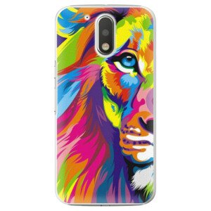 Plastové pouzdro iSaprio - Rainbow Lion - Lenovo Moto G4 / G4 Plus