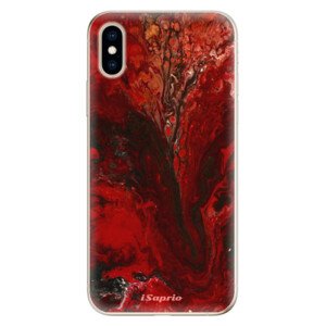 Odolné silikonové pouzdro iSaprio - RedMarble 17 - iPhone XS