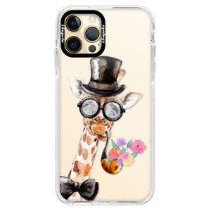 Silikonové pouzdro Bumper iSaprio - Sir Giraffe - iPhone 12 Pro Max