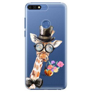 Plastové pouzdro iSaprio - Sir Giraffe - Huawei Honor 7C