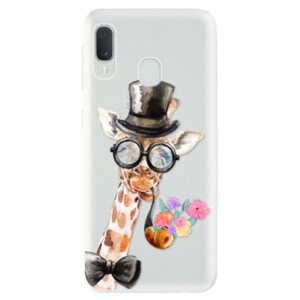 Odolné silikonové pouzdro iSaprio - Sir Giraffe - Samsung Galaxy A20e