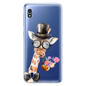 Odolné silikonové pouzdro iSaprio - Sir Giraffe - Samsung Galaxy A10
