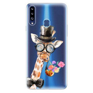 Odolné silikonové pouzdro iSaprio - Sir Giraffe - Samsung Galaxy A20s