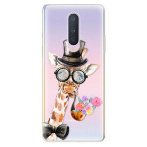 Odolné silikonové pouzdro iSaprio - Sir Giraffe - OnePlus 8
