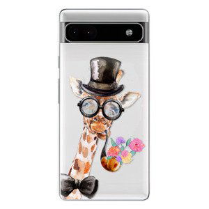 Odolné silikonové pouzdro iSaprio - Sir Giraffe - Google Pixel 6a 5G