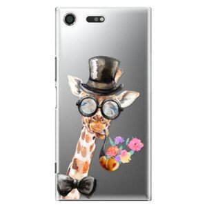 Plastové pouzdro iSaprio - Sir Giraffe - Sony Xperia XZ Premium