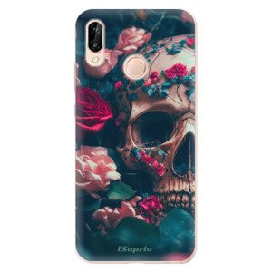 Odolné silikonové pouzdro iSaprio - Skull in Roses - Huawei P20 Lite