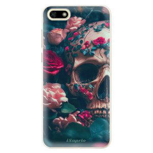 Odolné silikonové pouzdro iSaprio - Skull in Roses - Huawei Y5 2018