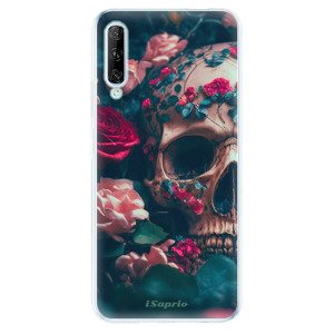 Odolné silikonové pouzdro iSaprio - Skull in Roses - Huawei P Smart Pro