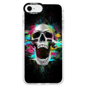 Silikonové pouzdro Bumper iSaprio - Skull in Colors - iPhone SE 2020
