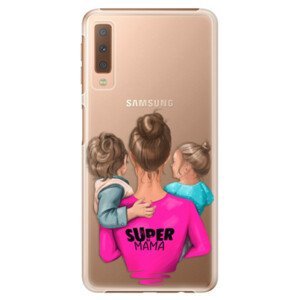 Plastové pouzdro iSaprio - Super Mama - Boy and Girl - Samsung Galaxy A7 (2018)