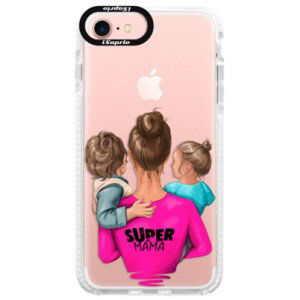 Silikonové pouzdro Bumper iSaprio - Super Mama - Boy and Girl - iPhone 7