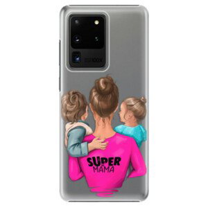 Plastové pouzdro iSaprio - Super Mama - Boy and Girl - Samsung Galaxy S20 Ultra