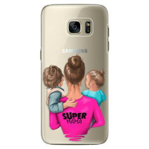 Plastové pouzdro iSaprio - Super Mama - Boy and Girl - Samsung Galaxy S7 Edge