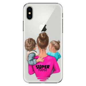 Plastové pouzdro iSaprio - Super Mama - Boy and Girl - iPhone X