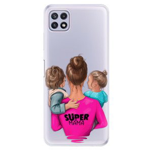 Odolné silikonové pouzdro iSaprio - Super Mama - Boy and Girl - Samsung Galaxy A22 5G