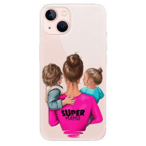 Odolné silikonové pouzdro iSaprio - Super Mama - Boy and Girl - iPhone 13