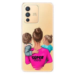 Odolné silikonové pouzdro iSaprio - Super Mama - Boy and Girl - Vivo V23 5G