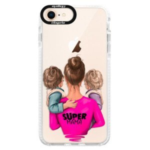 Silikonové pouzdro Bumper iSaprio - Super Mama - Two Boys - iPhone 8
