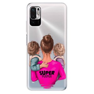 Odolné silikonové pouzdro iSaprio - Super Mama - Two Boys - Xiaomi Redmi Note 10 5G