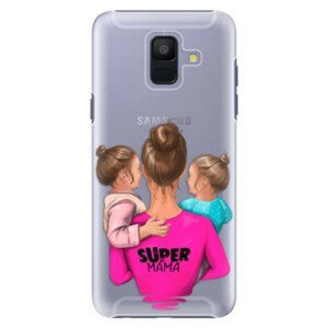 Plastové pouzdro iSaprio - Super Mama - Two Girls - Samsung Galaxy A6