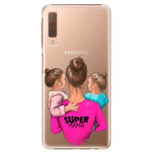 Plastové pouzdro iSaprio - Super Mama - Two Girls - Samsung Galaxy A7 (2018)