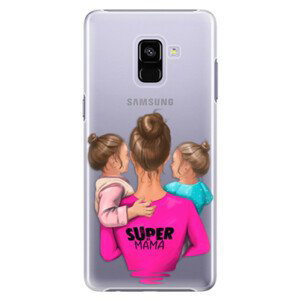 Plastové pouzdro iSaprio - Super Mama - Two Girls - Samsung Galaxy A8+
