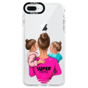 Silikonové pouzdro Bumper iSaprio - Super Mama - Two Girls - iPhone 8 Plus