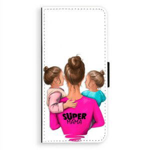 Flipové pouzdro iSaprio - Super Mama - Two Girls - Samsung Galaxy A8 Plus