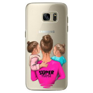 Plastové pouzdro iSaprio - Super Mama - Two Girls - Samsung Galaxy S7