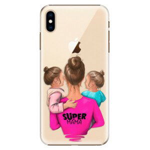 Plastové pouzdro iSaprio - Super Mama - Two Girls - iPhone XS Max