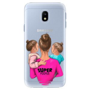Plastové pouzdro iSaprio - Super Mama - Two Girls - Samsung Galaxy J3 2017
