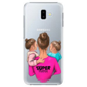 Plastové pouzdro iSaprio - Super Mama - Two Girls - Samsung Galaxy J6+