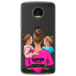 Plastové pouzdro iSaprio - Super Mama - Two Girls - Lenovo Moto Z